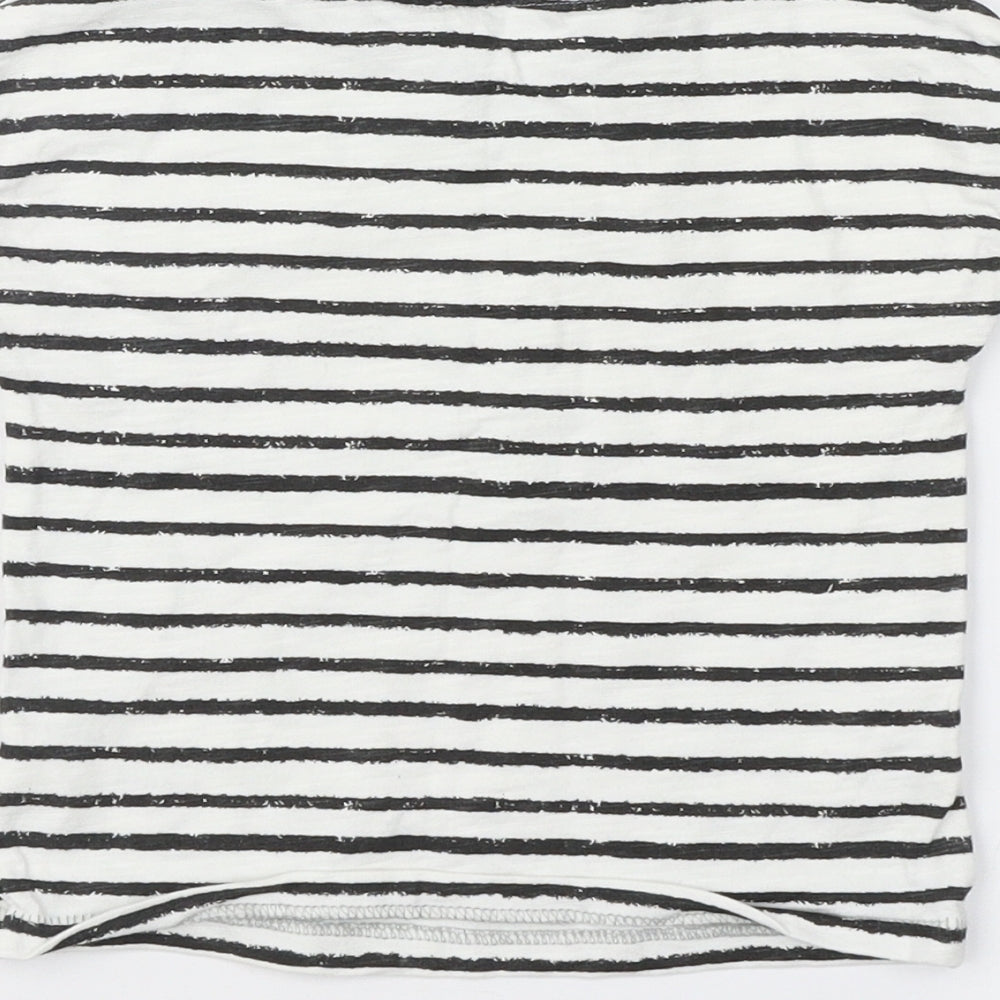 George Baby White Striped Basic T-Shirt Size 6-9 Months