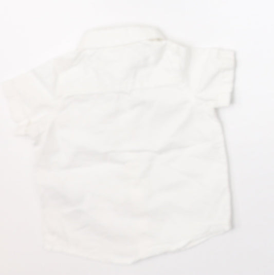 F&F Boys White Basic Button-Up Size 0-3 Months