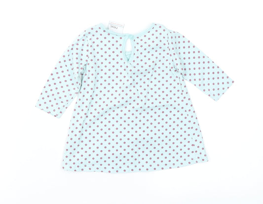 NEXT Girls Green Polka Dot Fit & Flare Size 3-6 Months
