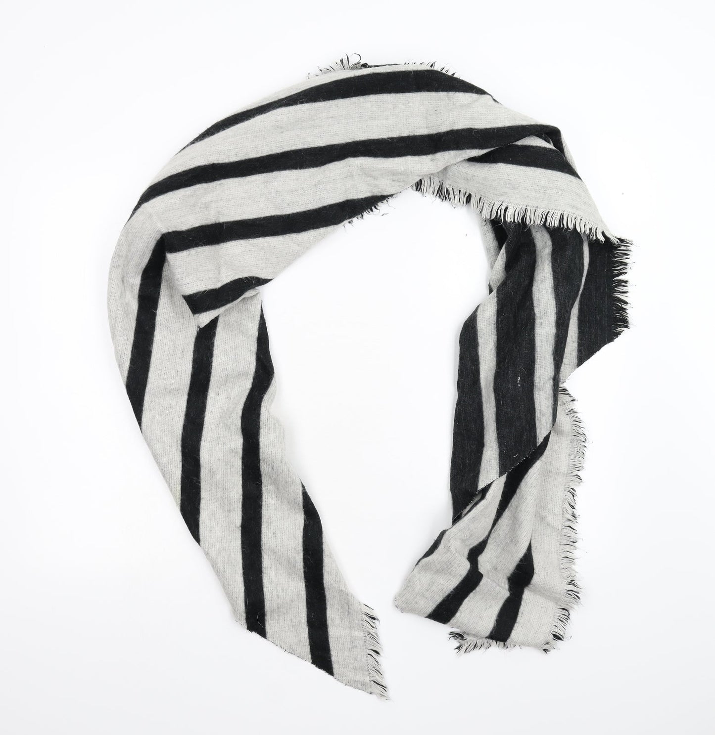 Preworn Unisex Multicoloured Striped Knit Shawl/Wrap