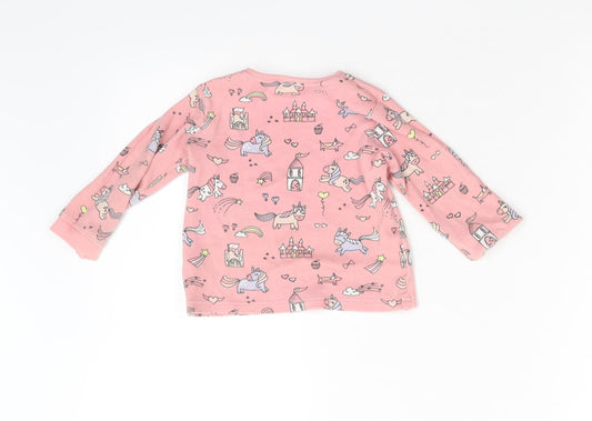 George Girls Pink Basic T-Shirt Size 12-18 Months