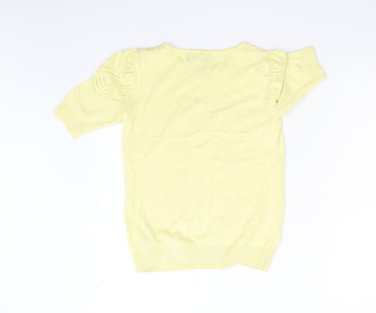 Manette Womens Yellow Knit Pullover Jumper Size XS