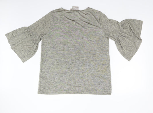 Dantelle Womens Gold Basic T-Shirt Size L