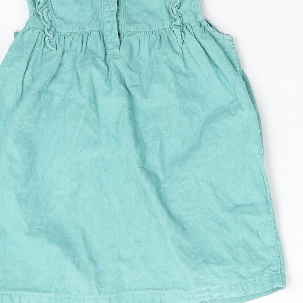 M&S Girls Green Corduroy Shift Size 18-24 Months