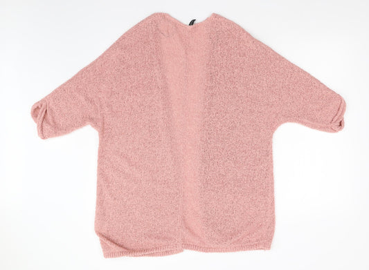 Divided Womens Pink Knit Cardigan Jumper Size M