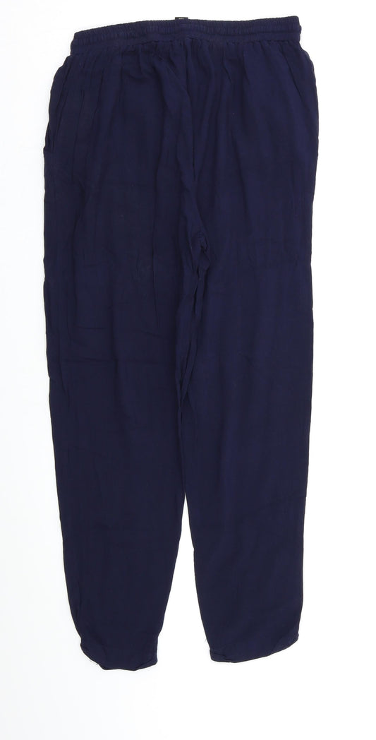 Primark Womens Blue Trousers Size 8 L25 in