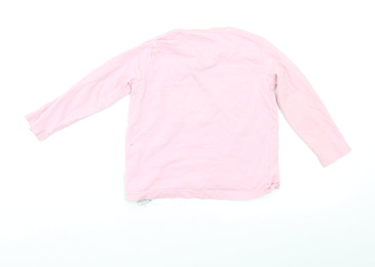 Primark Girls Pink Solid Top Pyjama Top Size 3-4 Years