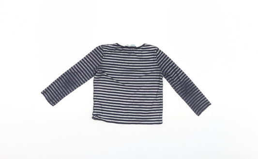 Dickins & Jones Boys Blue Striped Pullover Jumper Size 5-6 Years