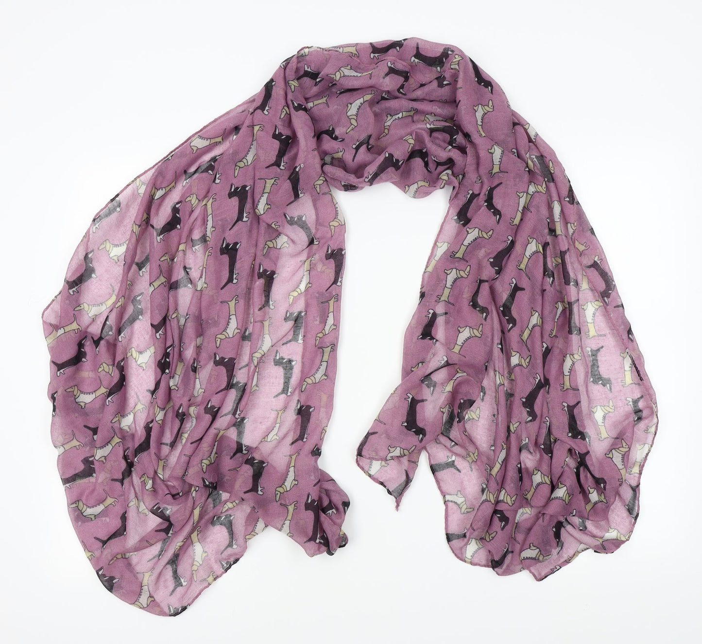 Deichmann Womens Purple Animal Print Scarf