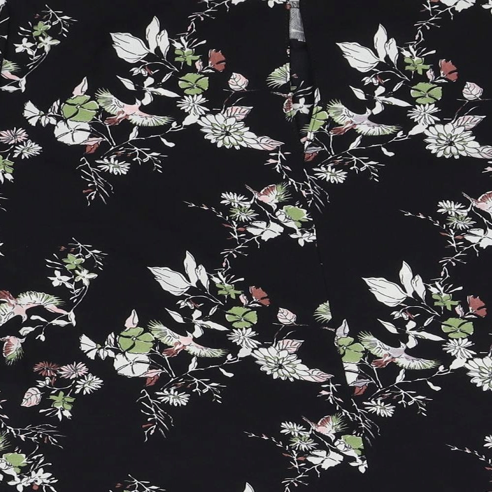 Atmosphere Womens Black Floral Basic Blouse Size 8
