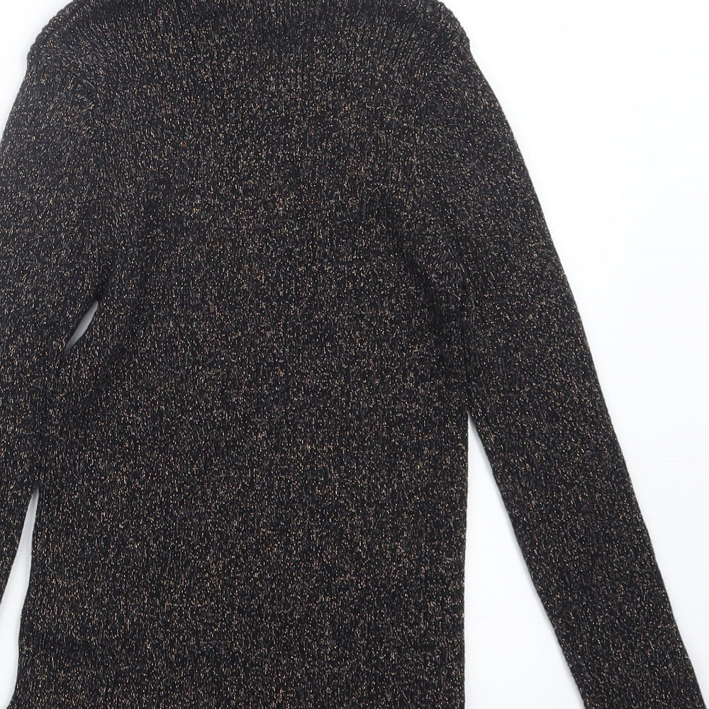 Marks and Spencer Girls Black Pullover Jumper Size 9-10 Years