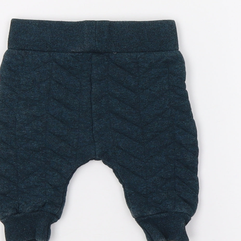 Brand and care label for Baker Baby Green Jogger Trousers, size 0-3, Months