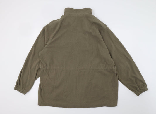 BM Mens Brown Fleece Full Zip Sweatshirt Size L