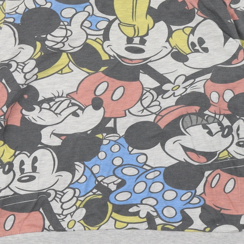 Atmosphere Womens Multicoloured Geometric Jersey Top Pyjama Top Size 8 - Mickey and Minnie