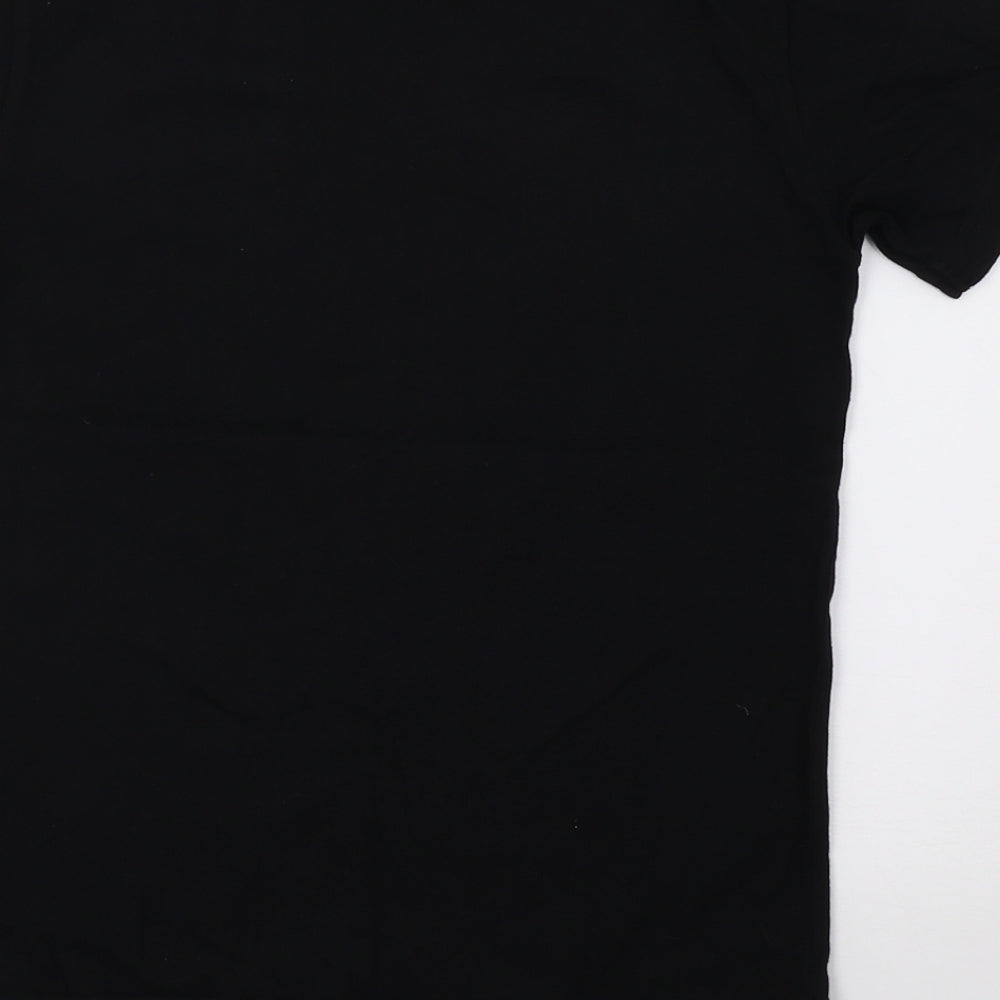 NEXT Boys Black Jersey Basic T-Shirt Size 7 Years - dinasour