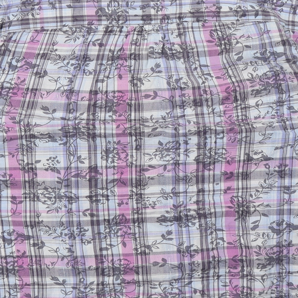 BM Womens Multicoloured Check Top Pyjama Top Size 16