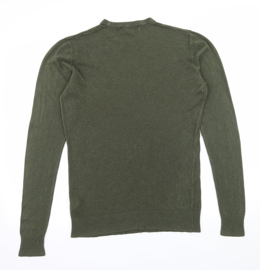 Primark Mens Green Knit Pullover Jumper Size S