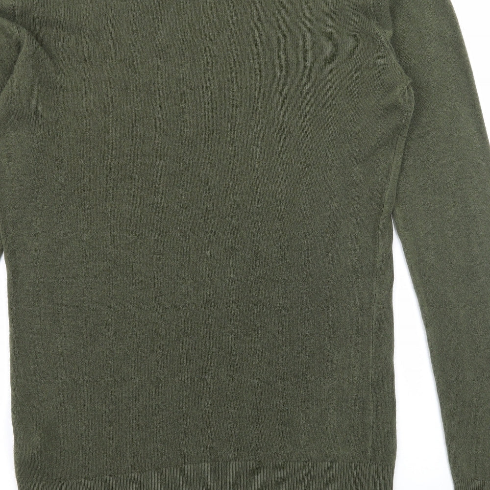 Primark Mens Green Knit Pullover Jumper Size S