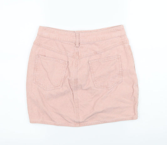 Mistress Rocks Womens Pink Corduroy A-Line Skirt Size S