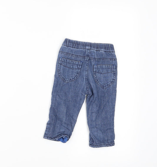 Earlydays Baby Blue Denim Jogger Trousers Size 3-6 Months
