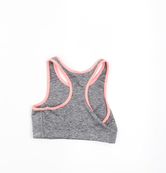 Matalan Girls Grey Cropped T-Shirt Size 6-7 Years