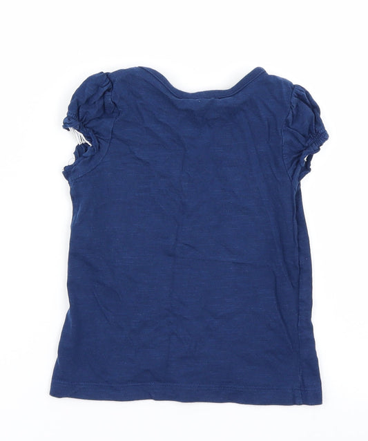 George Girls Blue Basic T-Shirt Size 2-3 Years