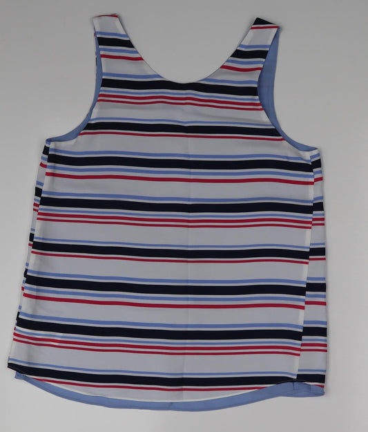 NEXT Womens Multicoloured Striped Basic Blouse Size 10