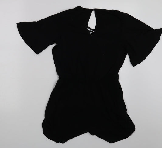 Miss Selfridge Womens Black Bodysuit One-Piece Size 10