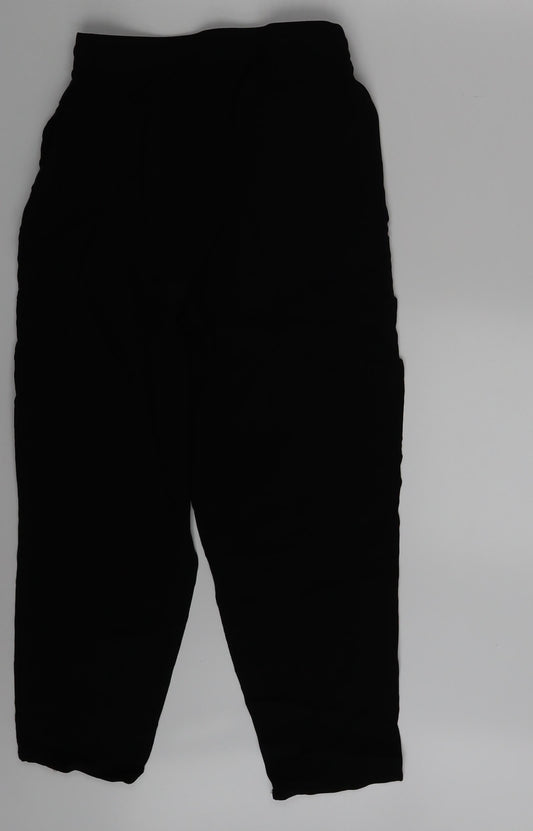 PRETTYLITTLETHING Womens Black Sweatpants Trousers Size 8 L23 in