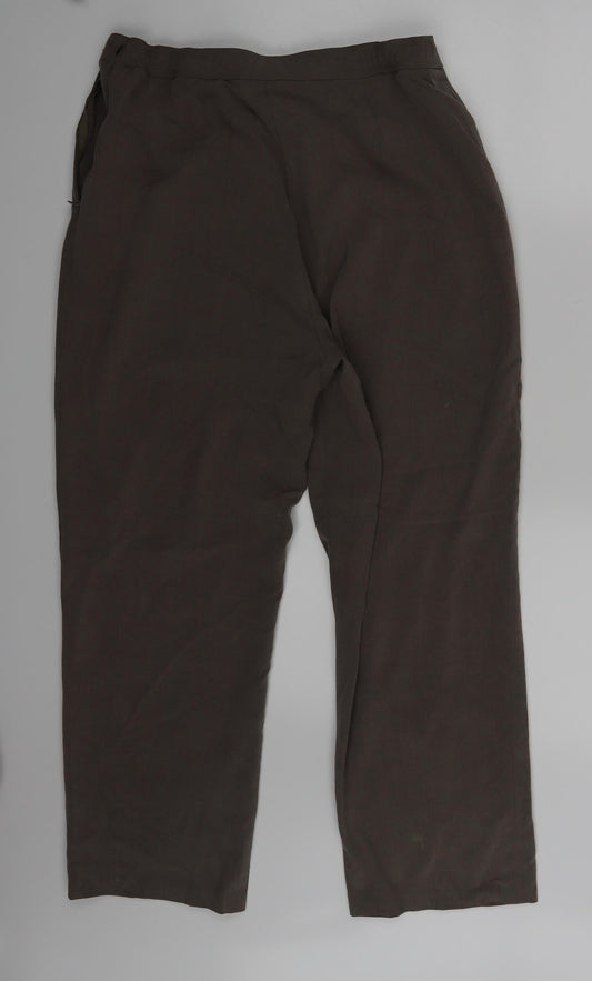 Sarah Hamilton Womens Brown Trousers Size 16 L24 in