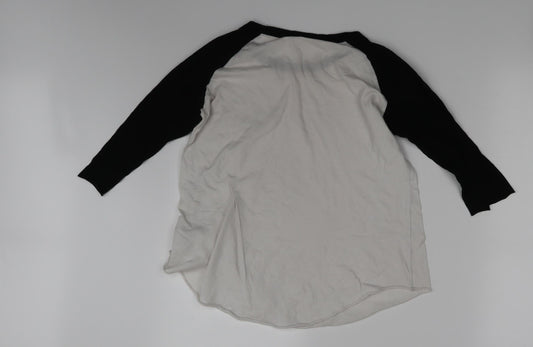 Truly Madly Deeply Womens White Basic T-Shirt Size XS