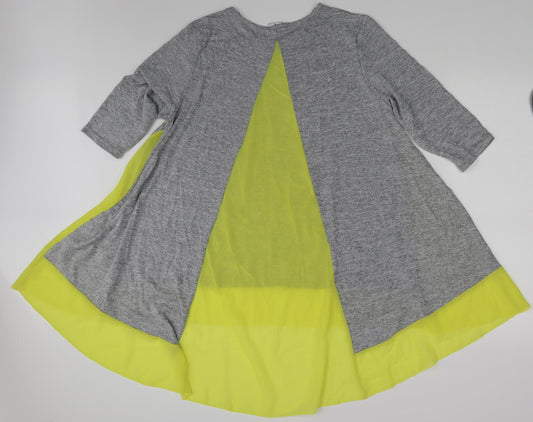 MITZY Womens Grey Basic T-Shirt Size M