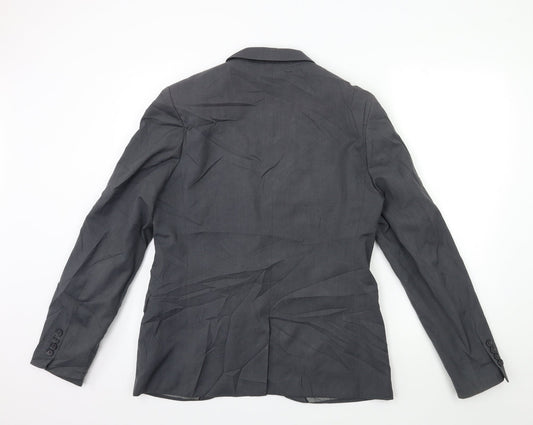 Topman Mens Grey Jacket Suit Jacket Size 40