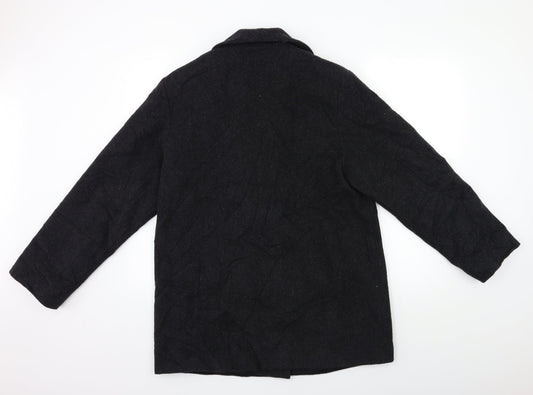 BHS Womens Black Overcoat Coat Size 10