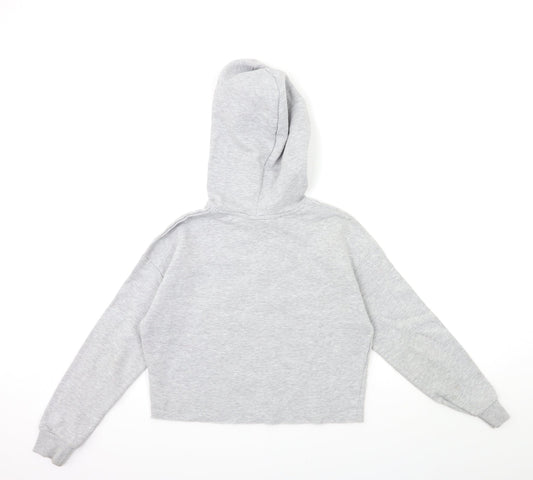 New Look Girls Grey Pullover Hoodie Size 12 Years