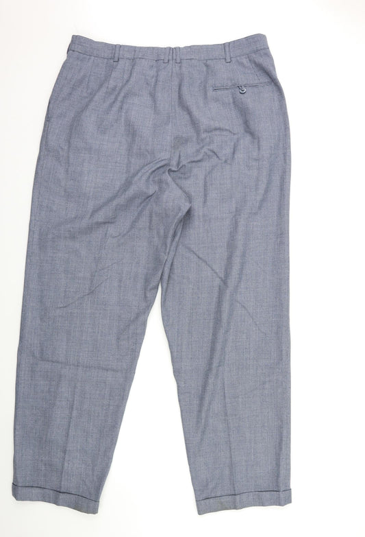 Preworn Womens Grey Rayon Trousers Size 38 in L32 in