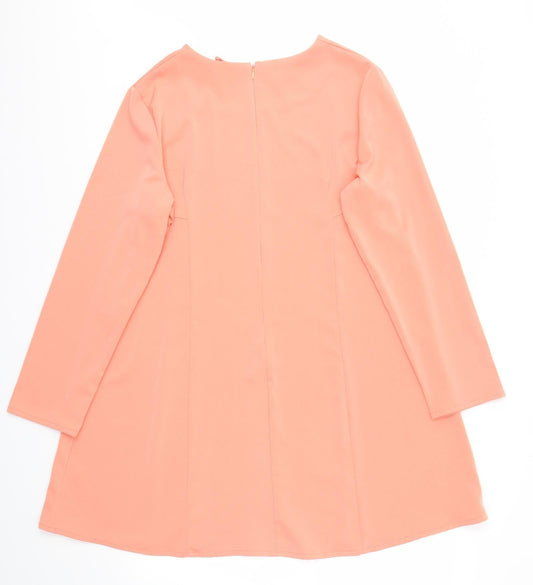 TD Womens Orange Fit & Flare Size 16
