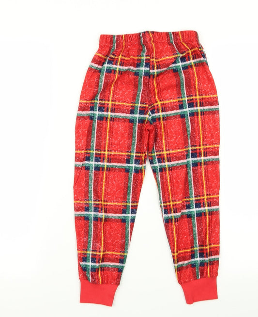 Matalan Girls Red Check Cami Pyjama Pants Size 6 Years