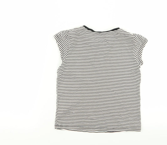 Asda George Girls Multicoloured Striped Basic T-Shirt Size 4-5 Years