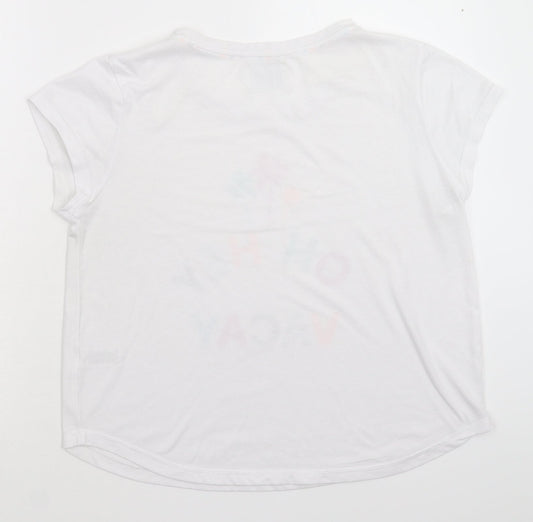 Matalan Womens White Basic T-Shirt Size 10