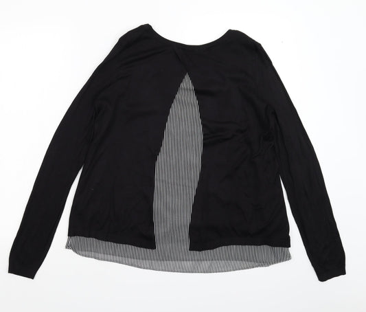 H&M Womens Black Knit Pullover Jumper Size M