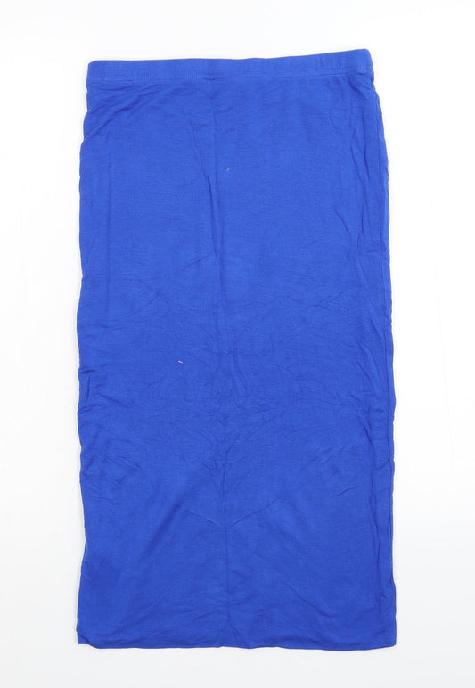Topshop Womens Blue Straight & Pencil Skirt Size 10