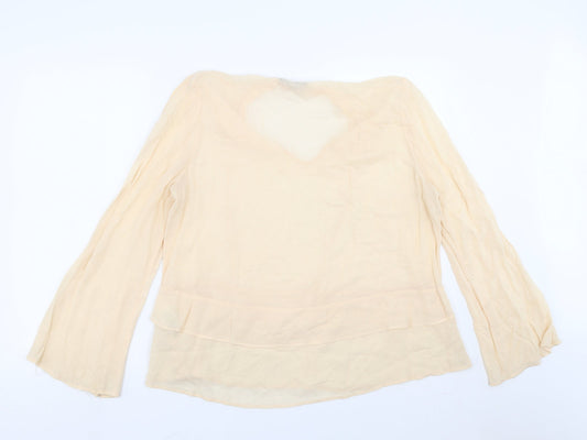 Marks and Spencer Womens Orange Basic Blouse Size 12 - Peach colour