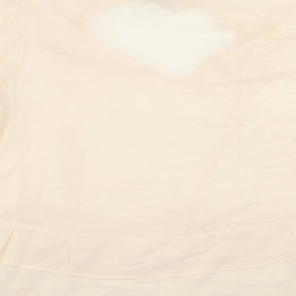 Marks and Spencer Womens Orange Basic Blouse Size 12 - Peach colour
