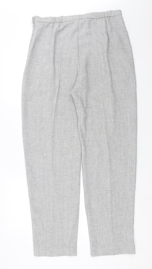 Preworn Womens Grey Trousers Size 34 in L31 in