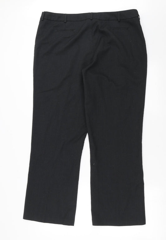 Elegance Womens Grey Trousers Size 18 L29 in