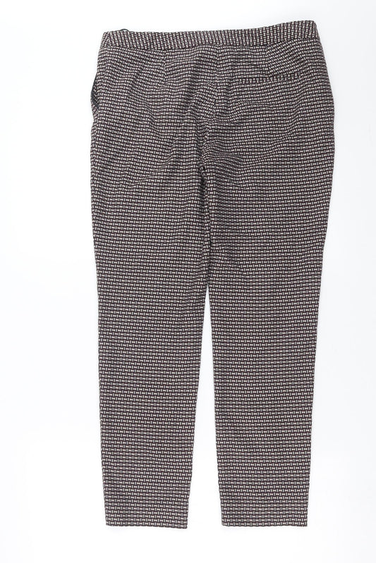NEXT Womens Purple Geometric Trousers Size 12 L27 in