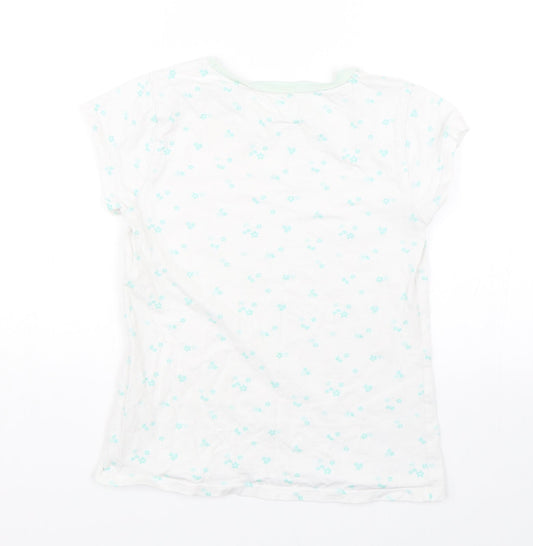 George Girls White Floral Top Pyjama Top Size 10-11 Years