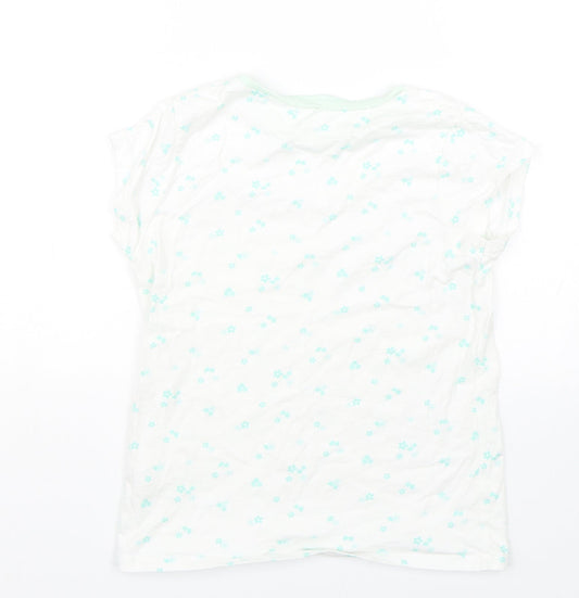 George Girls White Floral Cami Pyjama Top Size 8-9 Years
