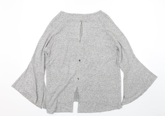 COIN 1804 Womens Grey Basic T-Shirt Size M